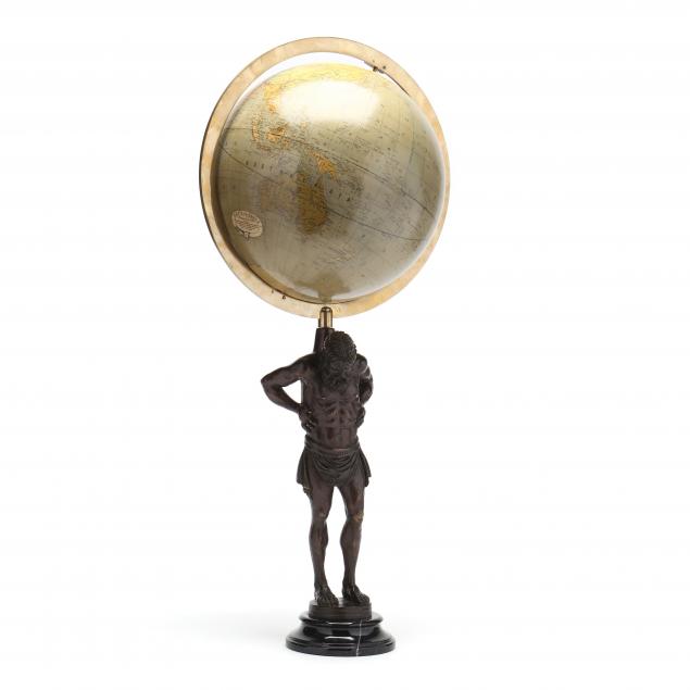 VINTAGE 12 INCH TERRESTRIAL GLOBE ON