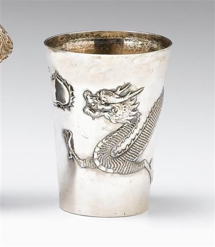 Chinese export silver cup    marked,