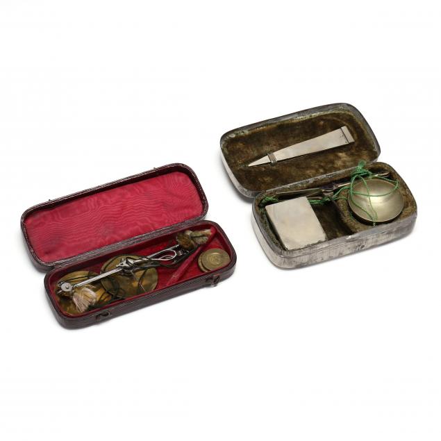 TWO MID 19TH CENTURY CASED SCALES  2ef271
