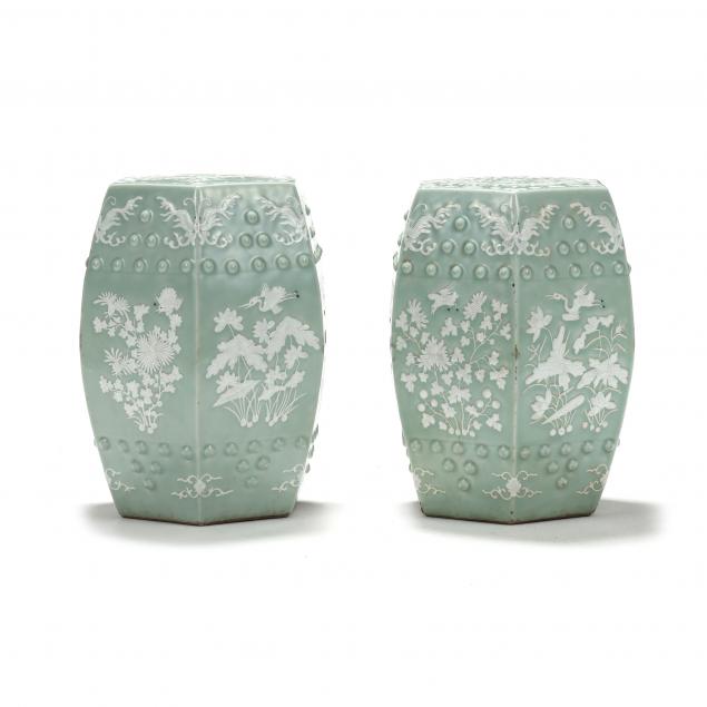 A PAIR OF CHINESE CELADON GROUND