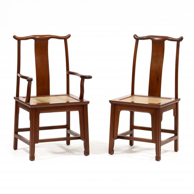 TWO CHINESE CHAIRS WITH WOVEN CANE 2ef2fa