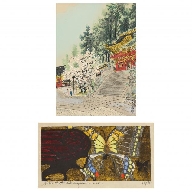 TWO JAPANESE WOODBLOCK PRINTS Includes