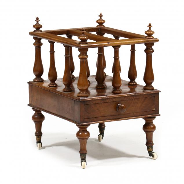 LATE REGENCY MAHOGANY CANTERBURY