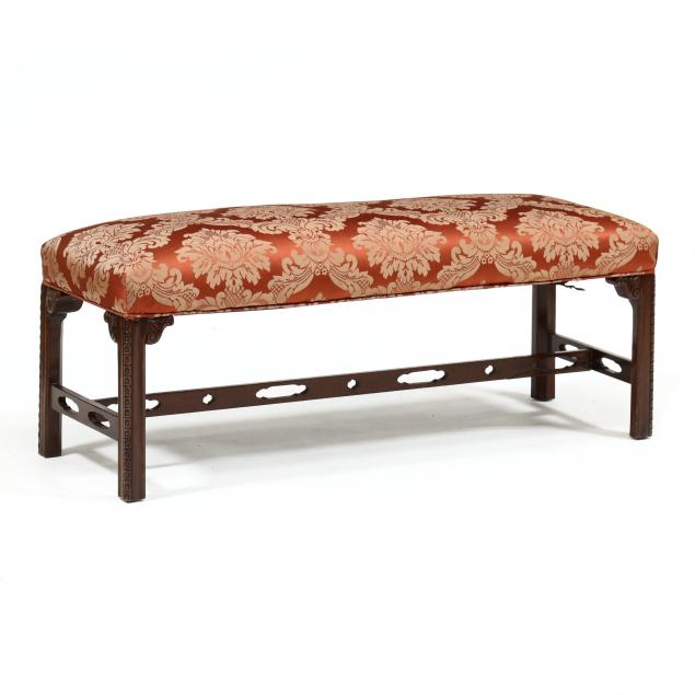 CHIPPENDALE STYLE UPHOLSTERED MAHOGANY 2ef352