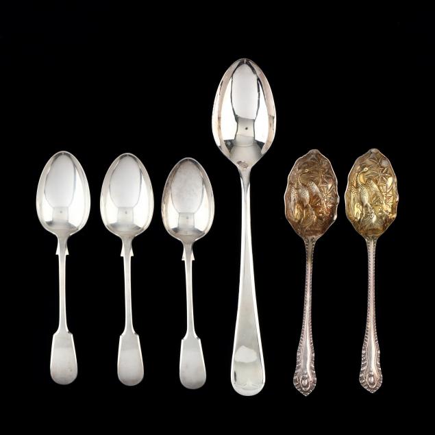 A GROUPING OF SIX ENGLISH SILVERPLATE