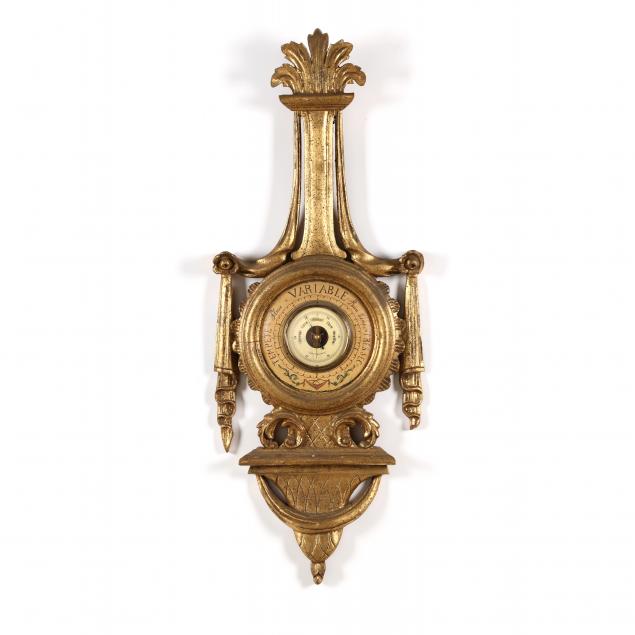 ITALIAN GILTWOOD ANEROID BAROMETER 2ef3fe