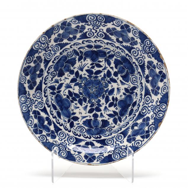 DUTCH DELFT BLUE AND WHITE FLORAL