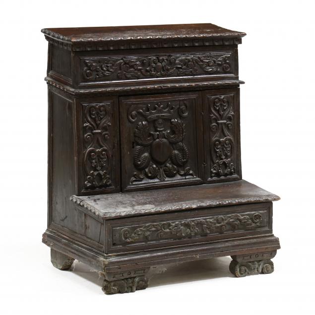 CONTINENTAL BAROQUE CARVED PRIE DIEU 2ef445