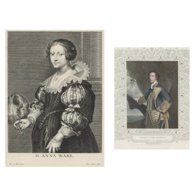 TWO ANTIQUE ENGLISH PORTRAITS AFTER 2ef43e