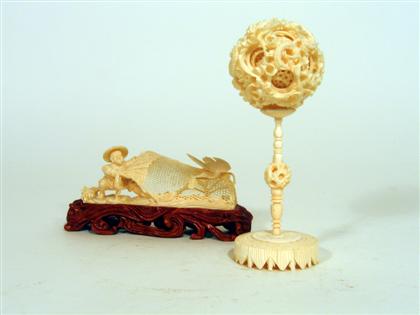 Chinese elephant ivory model and 4b20a