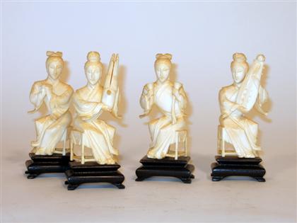 Four Chinese elephant ivory musicians 4b20d