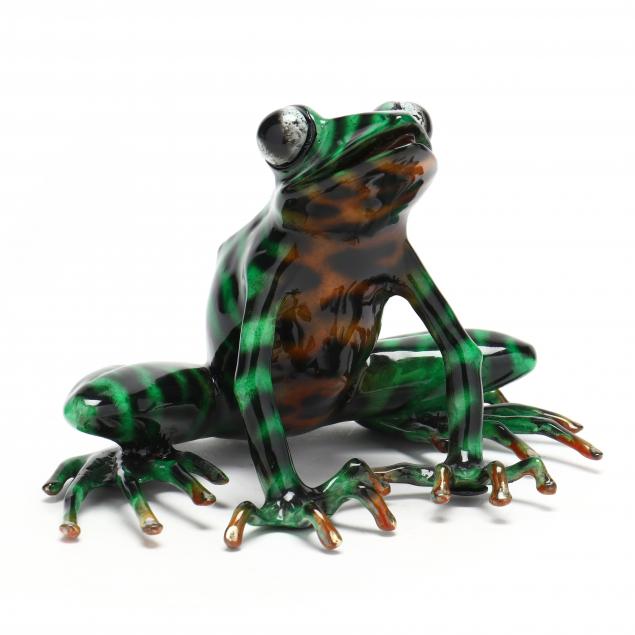 BARRY STEIN,  BRONZE FROG SCULPTURE