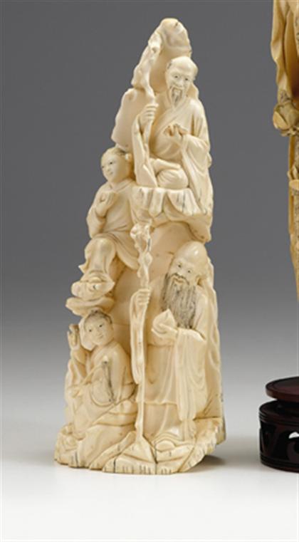 Large Chinese elephant ivory carving 4b228