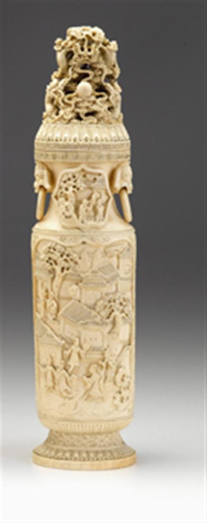 Large Chinese elephant ivory covered