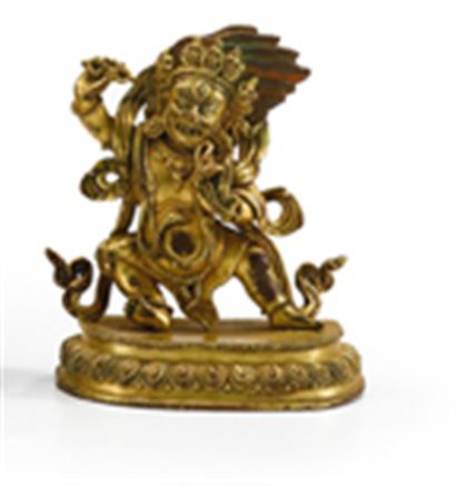 Sino-Tibetan gilt-bronze model