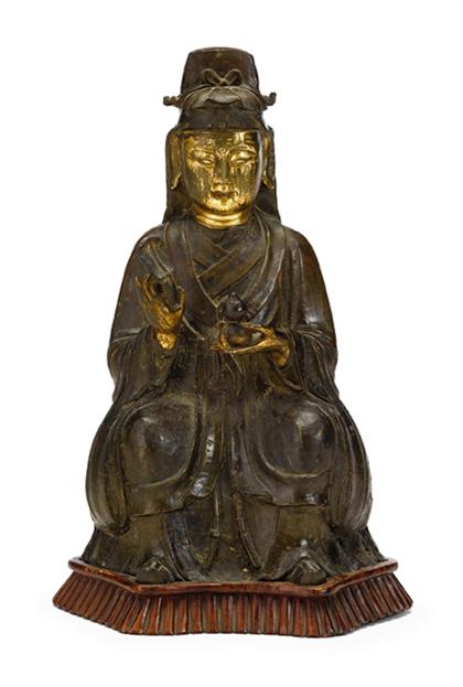 Chinese gilt bronze partially gilt