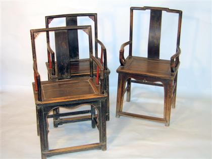 Pair of Chinese softwood square 4b25d