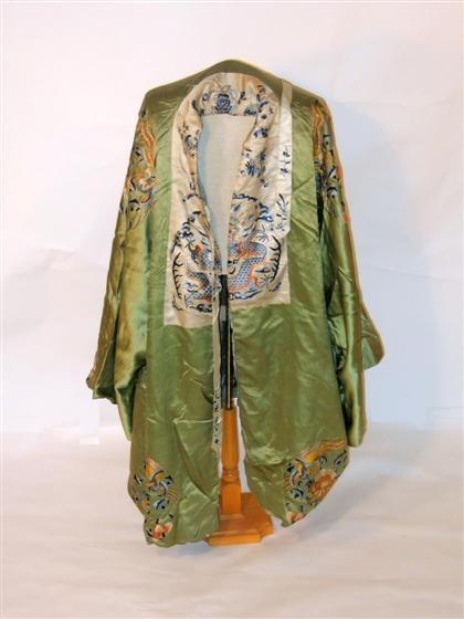 Heavy Chinese green ground embroidery 4b273