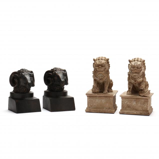 TWO PAIRS OF DECORATIVE FIGURAL 2ef8d6