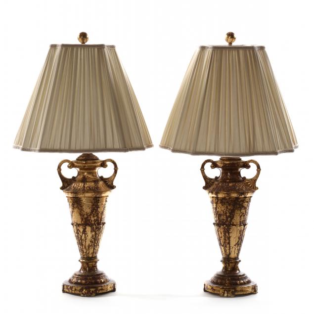 PAIR OF CLASSICAL STYLE GILT METAL