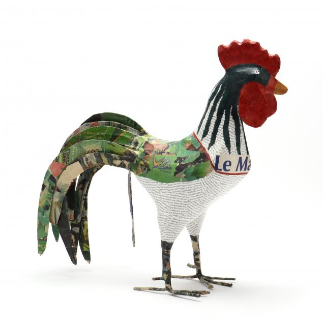 PAPIER M CH SCULPTURE OF A ROOSTER 2ef91b