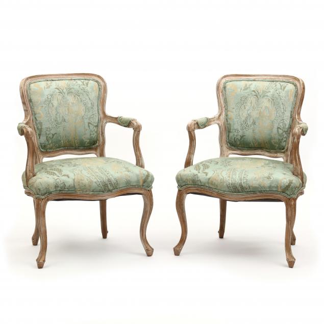 PAIR OF LOUIS XV STYLE PAINTED