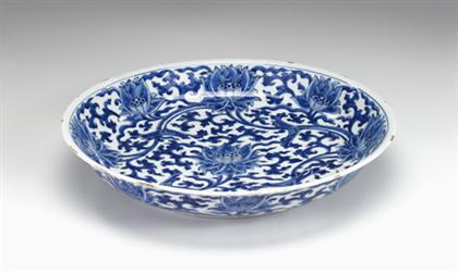 Large Chinese blue and white charger 4b288