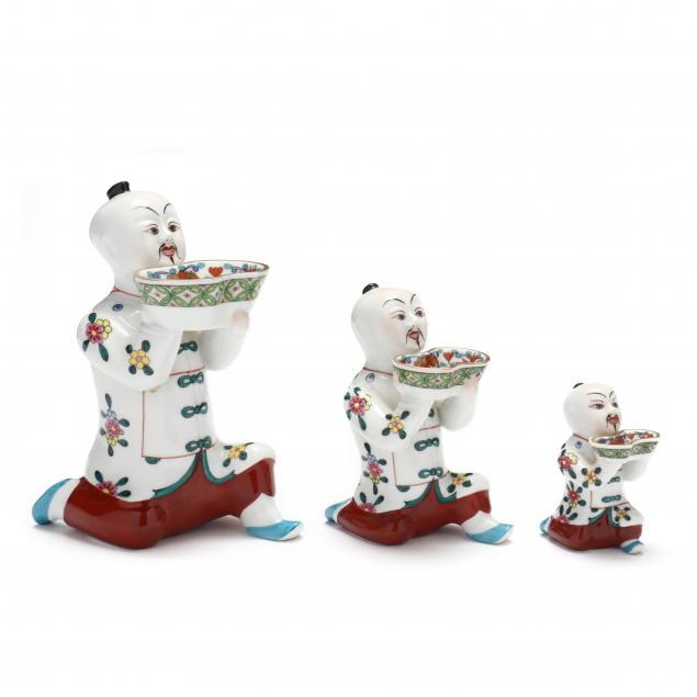 THREE HEREND CHINOISERIE FIGURES