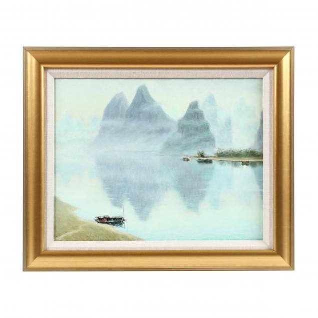 FOGGY WATERSCAPE PAINTING WITH
