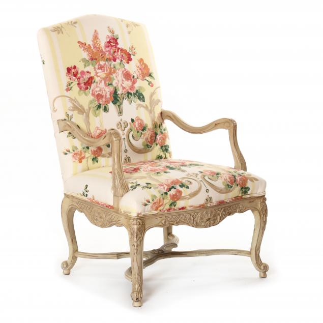 LOUIS XV STYLE PAINTED ARM CHAIR 2efa0b