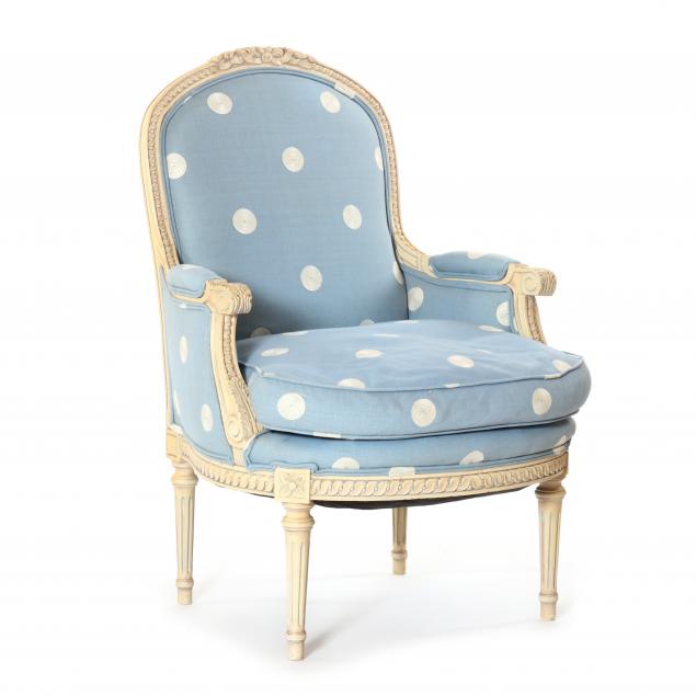 LOUIS XVI STYLE PAINTED BERGERE