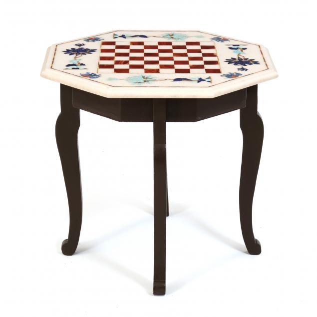PIETRA DURA INLAID GAME TABLE Late