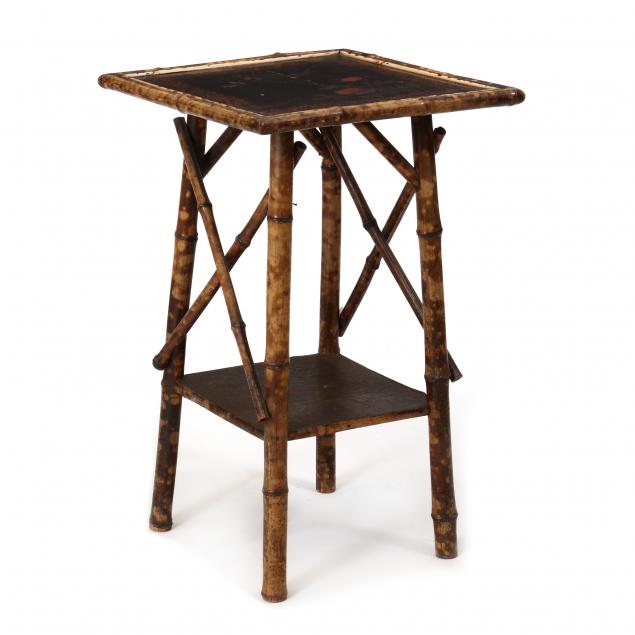 ENGLISH BURNT BAMBOO SIDE TABLE 2efa6b