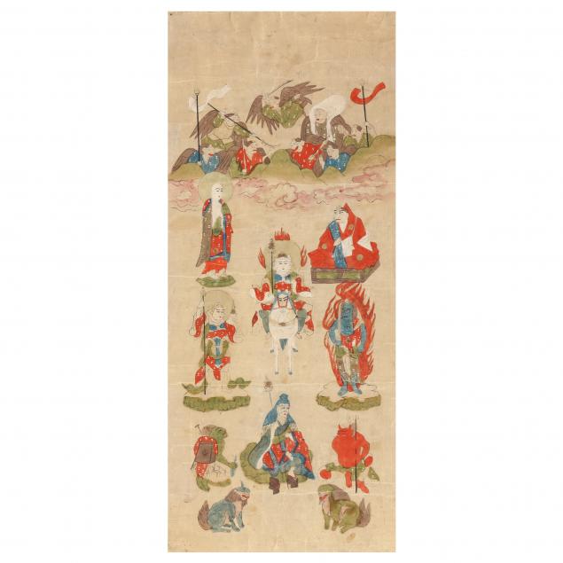 A JAPANESE WORK ON PAPER OF BUDDHIST 2efaac