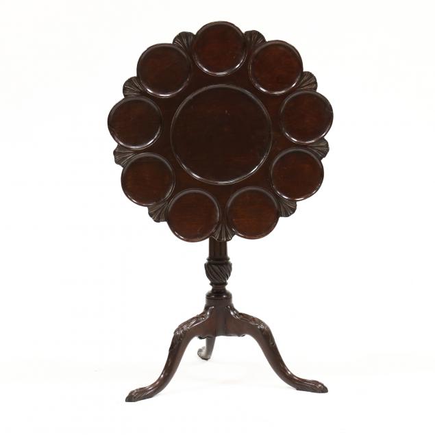 GEORGE III CARVED MAHOGANY TILT