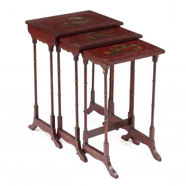 CHINOISERIE NESTING TABLES Mid