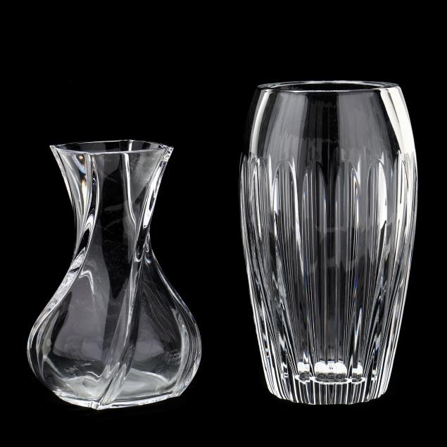 TWO BACCARAT CRYSTAL VASES Including 2efaef