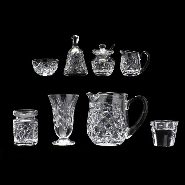 EIGHT PIECES OF WATERFORD CRYSTAL