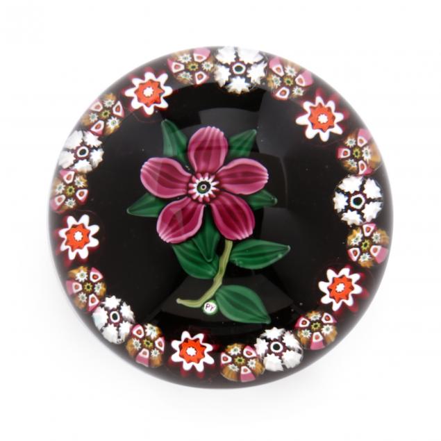 PAUL YSART FLORAL MILLEFIORI GLASS 2efafe