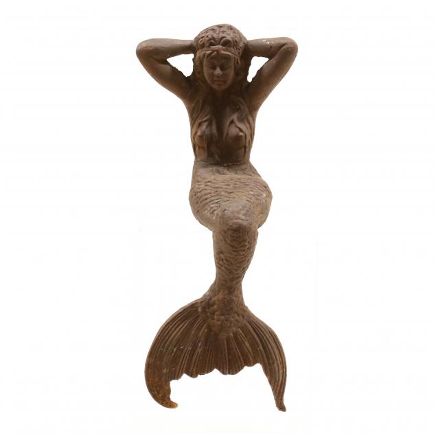 CAST IRON POND MERMAID Late 20th 2efb11