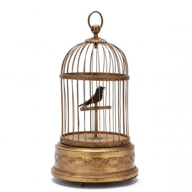 FRENCH BIRD IN CAGE AUTOMATON First