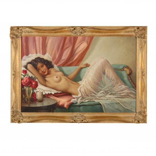 MID CENTURY BOUDOIR PAINTING OF 2efbc4