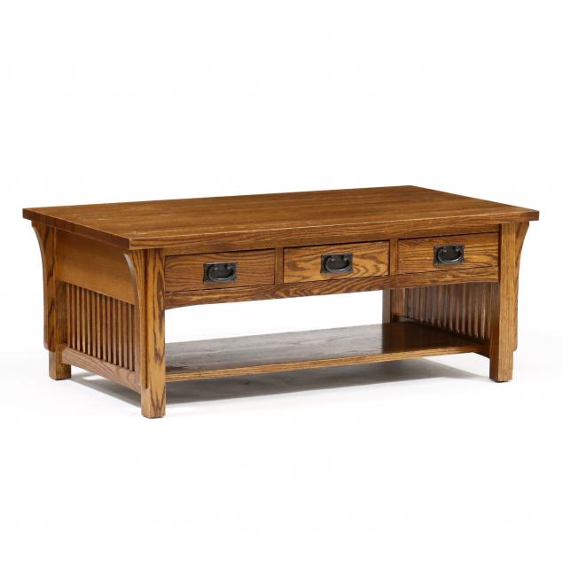 MISSION OAK STYLE COFFEE TABLE