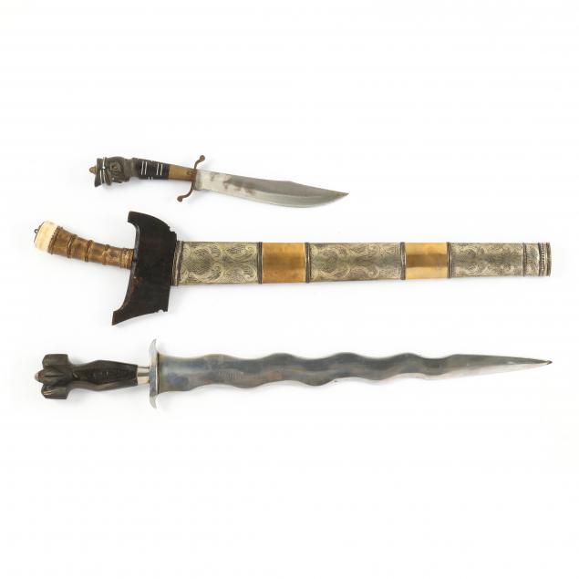 THREE EAST ASIAN EDGED WEAPONS Mid-20th