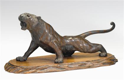 Japanese patinated bronze tiger 4b301