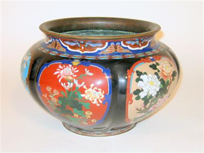 Large Japanese cloisonne jardiniere