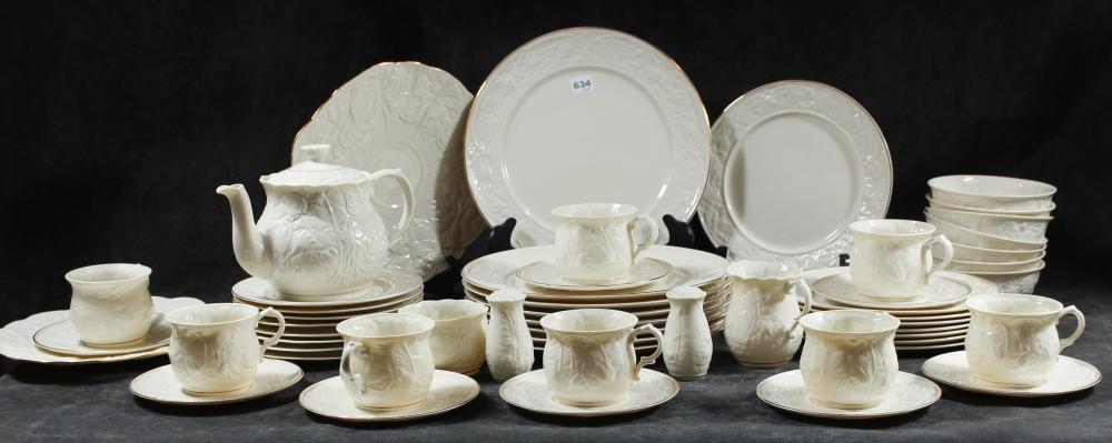 FIFTY-FOUR PIECE BELLEEK PORCELAIN