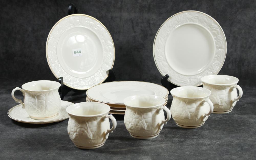 TWELVE BELLEEK PORCELAINS IN THE