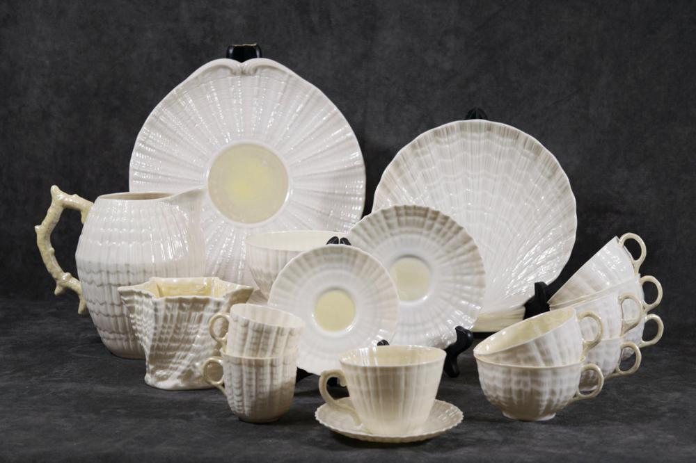 TWENTY-NINE BELLEEK PORCELAIN IN