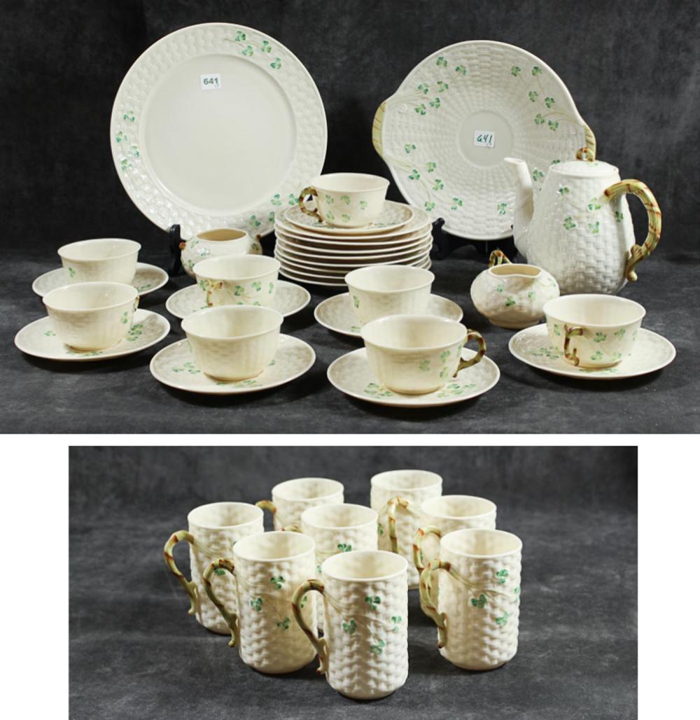 THIRTY SEVEN PIECE BELLEEK PORCELAIN 2ed87a